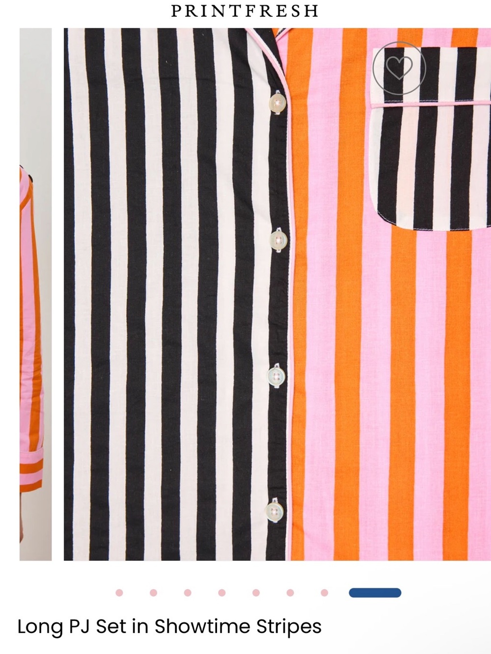 Printfresh Long PJ Set in Showtime Stripes - Picture 3 of 7